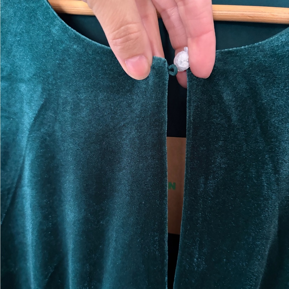 Boden Tilda Velvet Midi Dress - Size 14 - NWT - botanical garden green - Picture 3 of 8